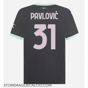 AC Milan Strahinja Pavlovic #31 Maglia Gara Terza Repliche 2024-25 Maniche Corte